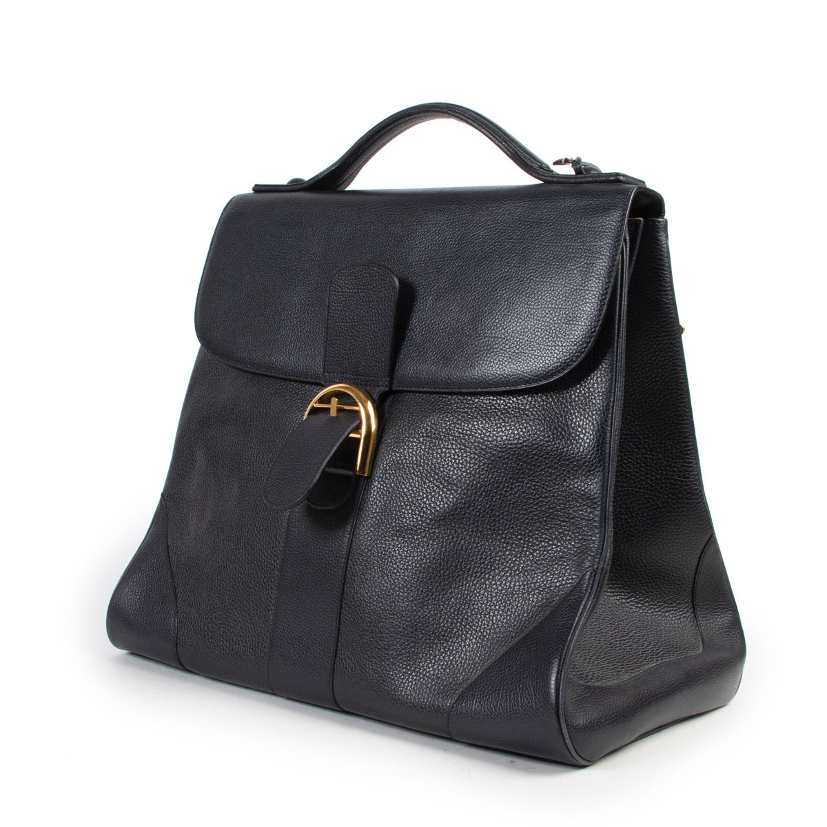 Shop safe online 100% authentic second hand Delvaux Dark Blue XL Brillant in very good condition at the right price at Labellov in Antwerp.