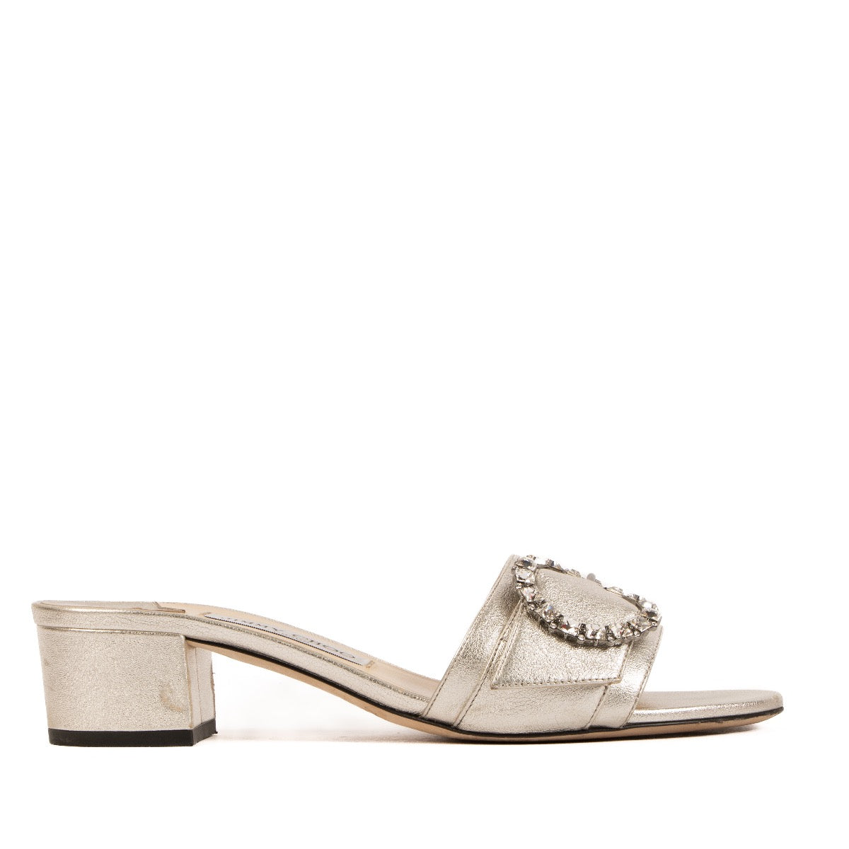 Shop 100% authentic second-hand Jimmy Choo Silver Granger 35 Mule Sandals on Labellov.com