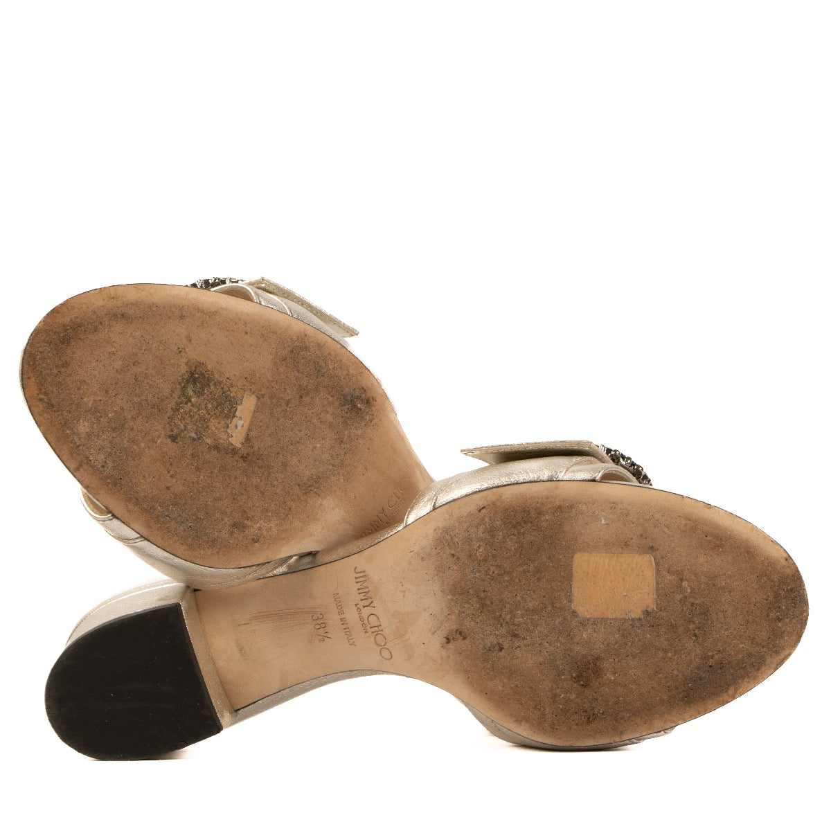 Shop 100% authentic second-hand Jimmy Choo Silver Granger 35 Mule Sandals on Labellov.com