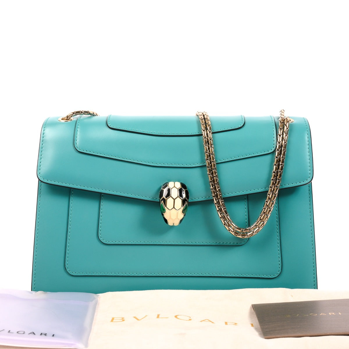 Bulgari Blue Serpenti Forever Shoulder Bag