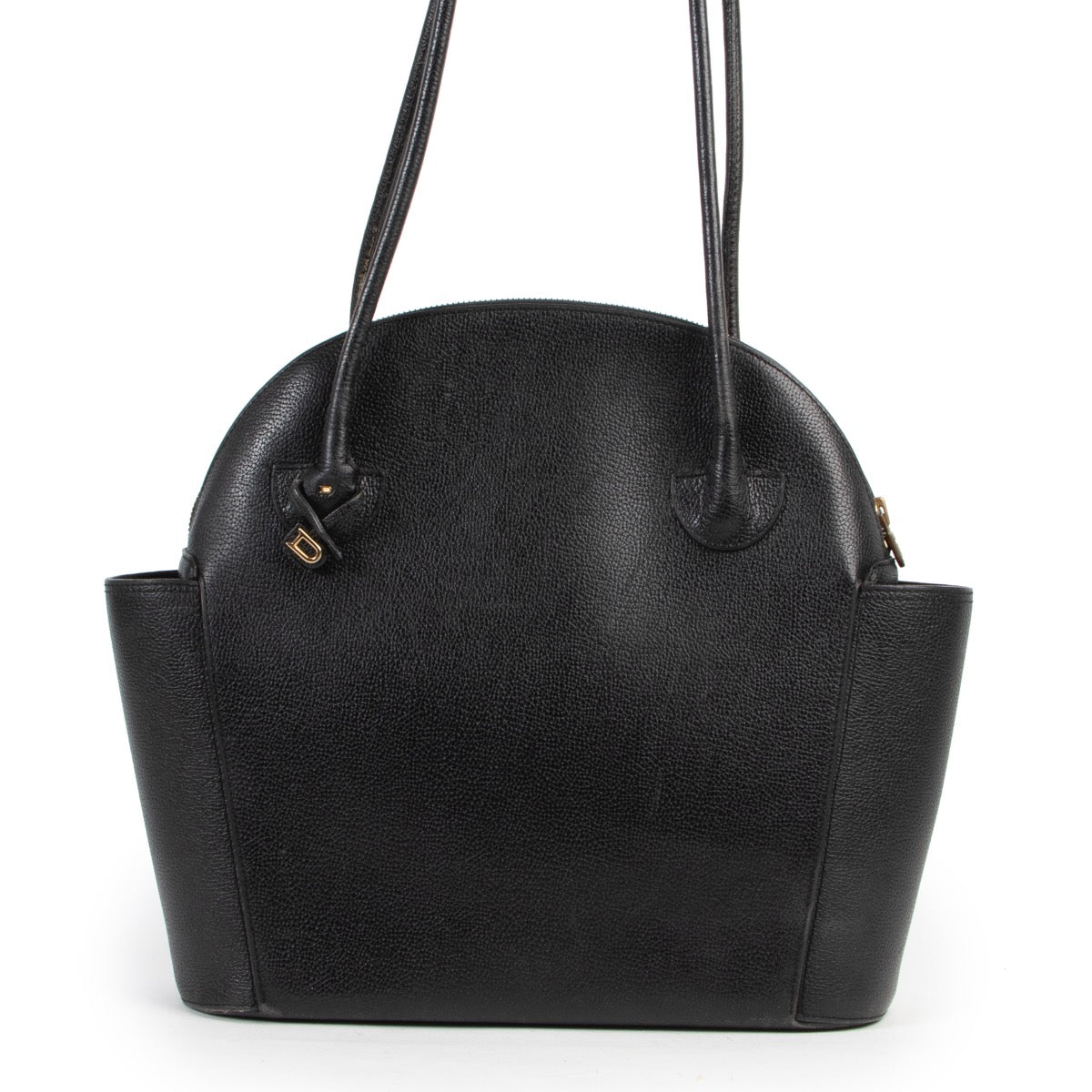 Shop safe online 100% authentic second hand Delvaux Black Leather Mousson Shoulder Bag in very good condition at the right price at Labellov in Antwerp.