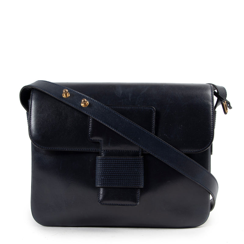 Delvaux marineblauwe box tas