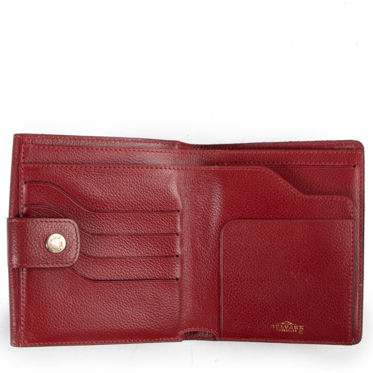 Shop safe online 100% authentic second hand Delvaux Red Leather Wallet at the right price at Labellov in Antwerp.