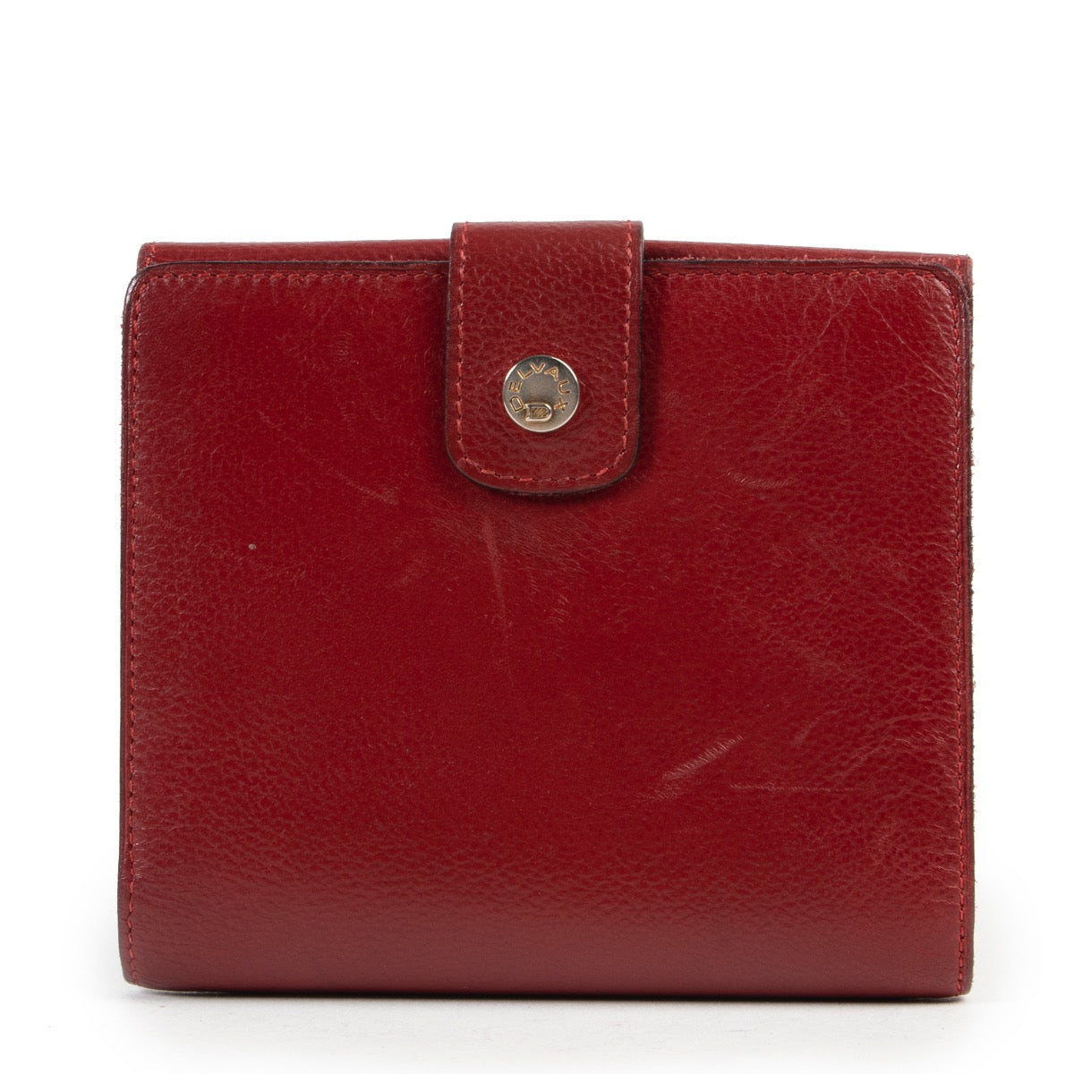 Shop safe online 100% authentic second hand Delvaux Red Leather Wallet at the right price at Labellov in Antwerp.
