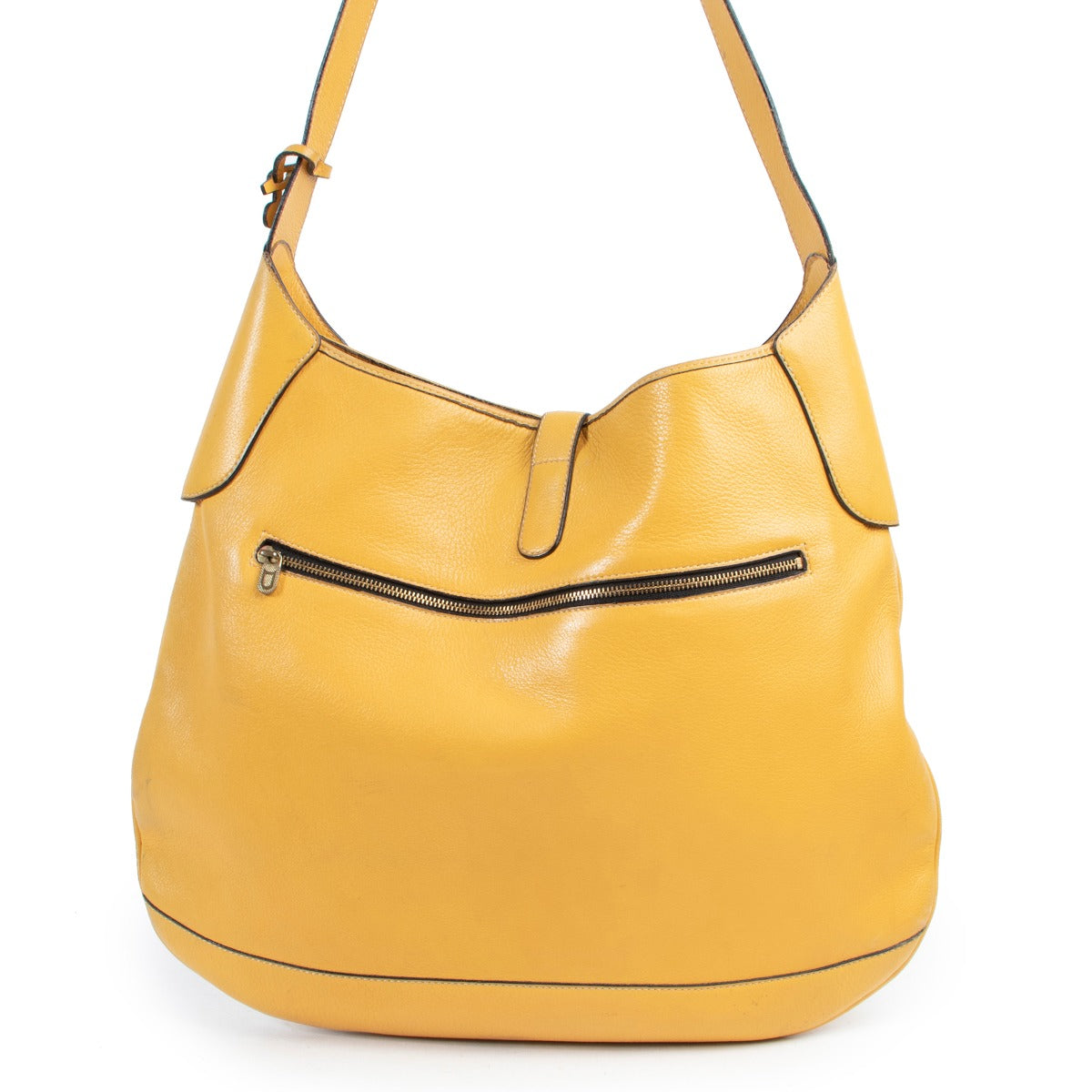 Vintage Yellow Leather city bag by Delvaux luxury