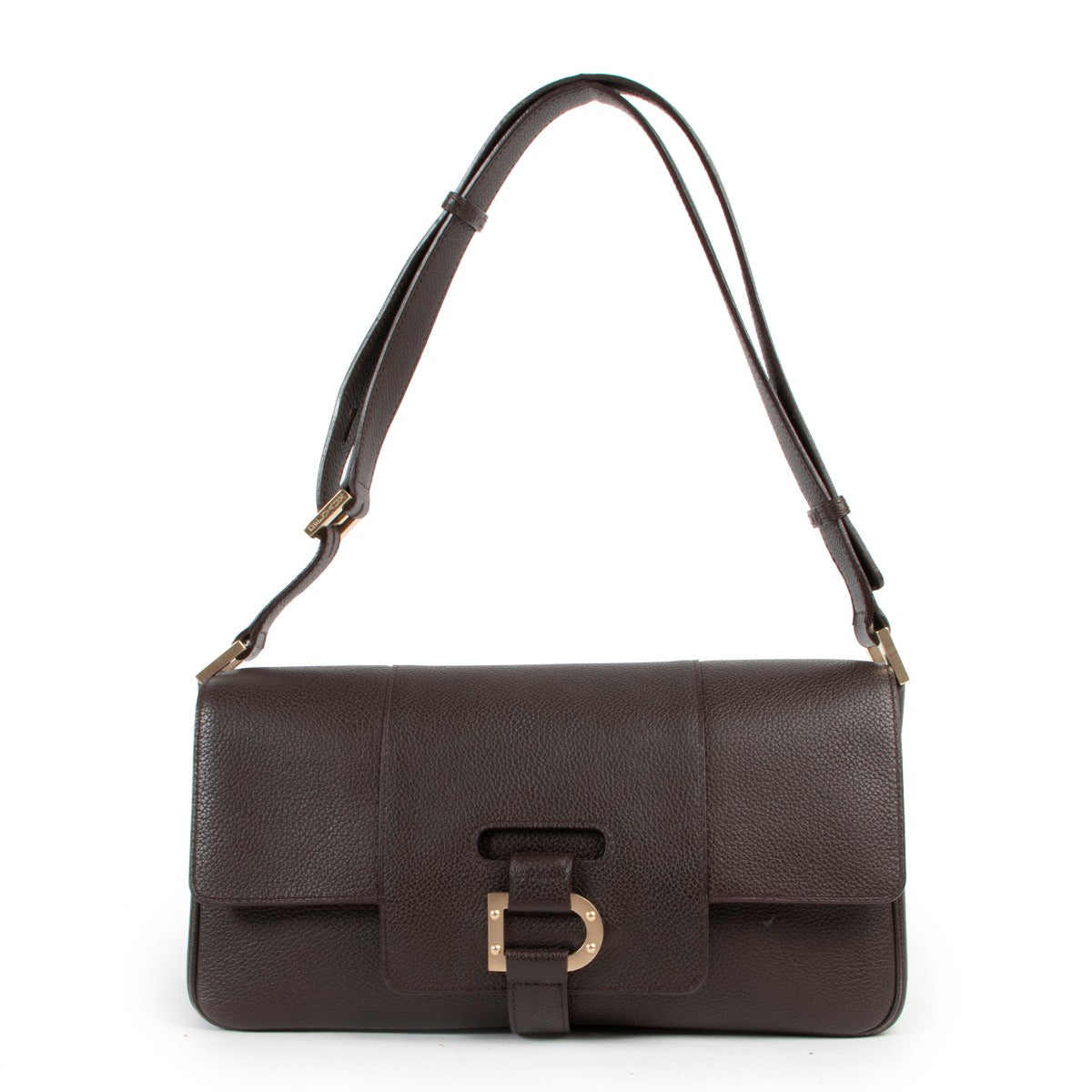 Delvaux Dark Brown Le Colette MM Trotteur Café