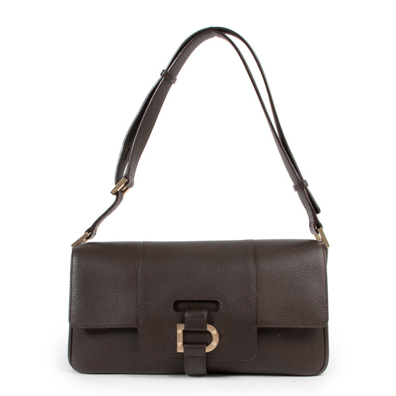 Delvaux Dark Brown Le Colette MM Trotteur Café