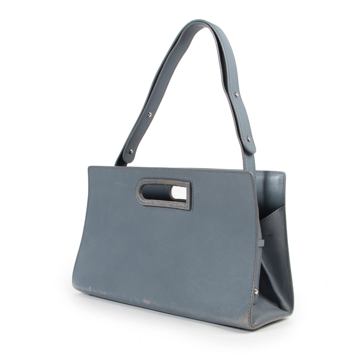 Delvaux Regard Passager Blue Shoulder Bag
