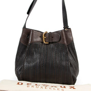 Delvaux Brown Toile De Cuir Souverrain Bag