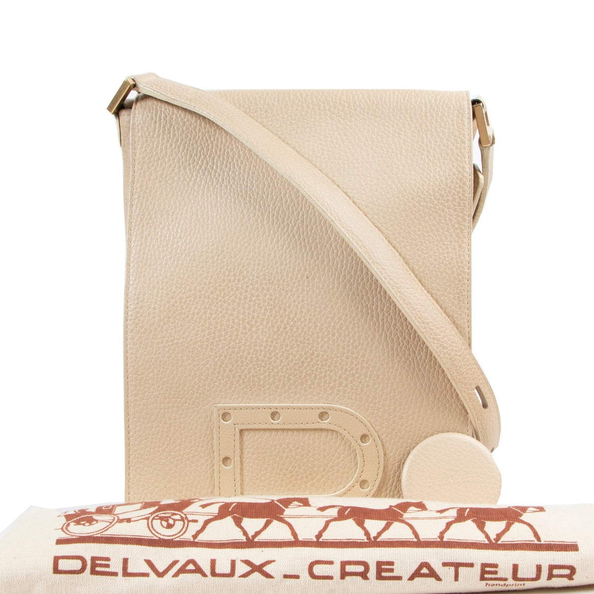 Delvaux Cream Le Louise Baudrier Leather bag