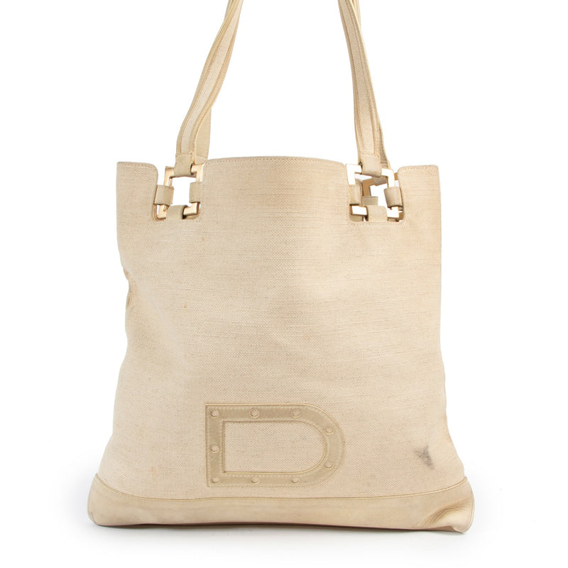 Delvaux Beige Canvas Shoulder bag