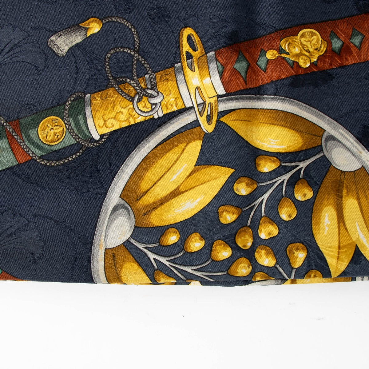 Authentic pre-loved Hermès Blue Princes du Soleil Levant Silk 90 Scarf on Labellov.com