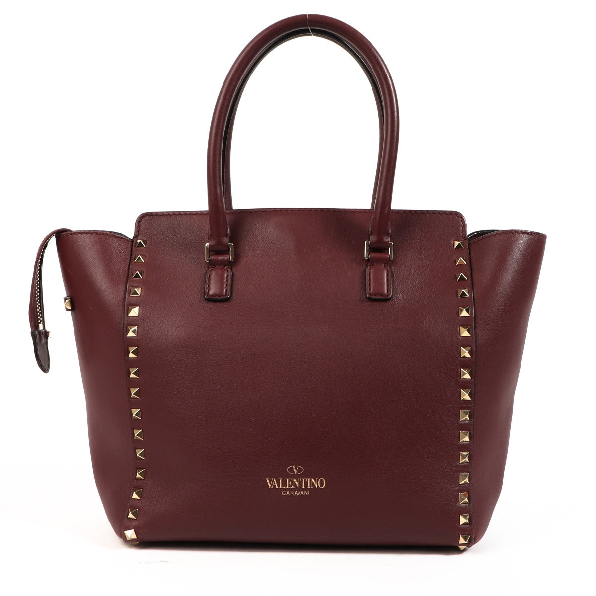 Sac cabas Valentino Garavani Rockstud bordeaux