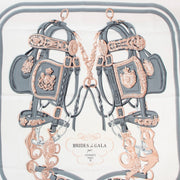 Hermès White Brides de Gala Carré 90 Silk Scarf