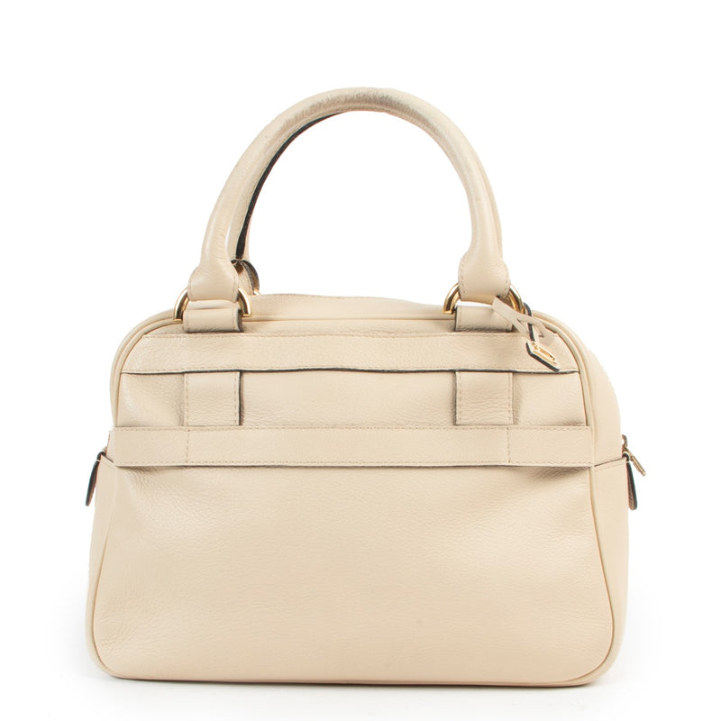 Labellov beige leather cute Delvaux bag preloved