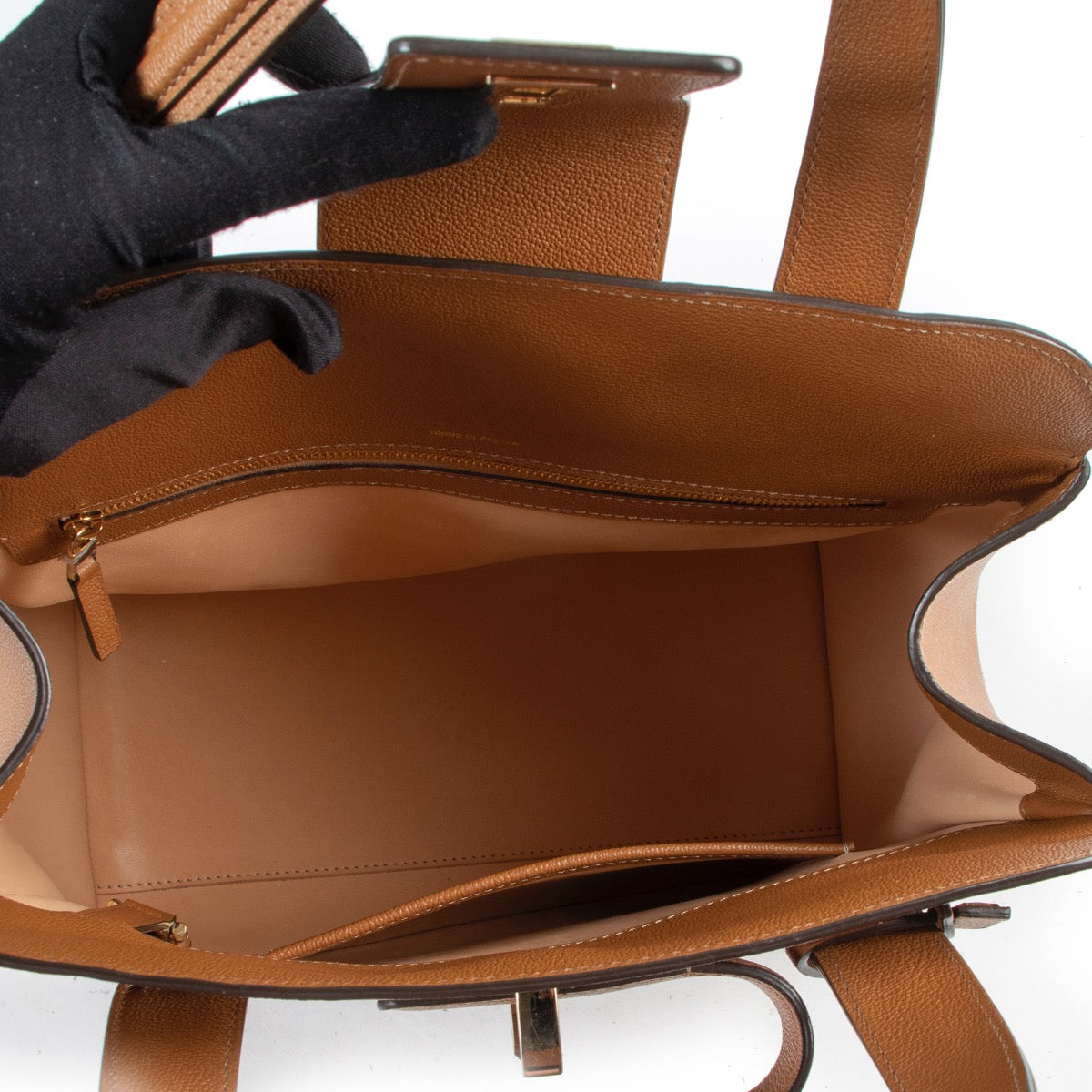 Veilig online kopen van een authentieke Delvaux Simplissime N/S Tote PM Végétal in bruin leder
