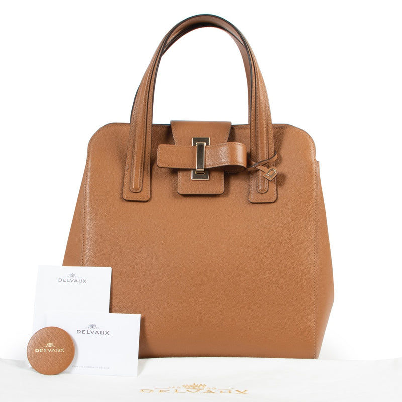 Shop safe online 100% authentic Delvaux Simplissime N/S Tote PM Végétal