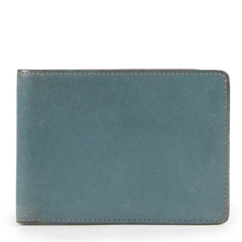 Delvaux Leather green blue wallet