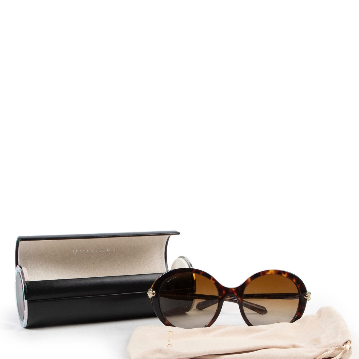 Buy online Bulgari Tortoise Serpent Sunglasses in a safe way. Shop second hand Bulgari Tortoise Serpent Sunglasses online safely. Buy authentic Bulgari Tortoise Serpent Sunglasses online.