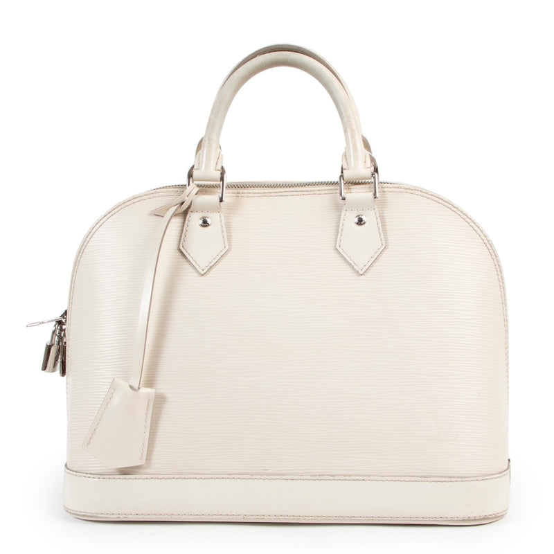 Buy online Louis Vuitton White Epi Alma PM in a safe way. Shop authentic second hand Louis Vuitton White Epi Alma PM. Buy online Louis Vuitton White Epi Alma PM safely.
