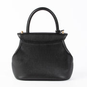 Authentic pre-loved Delvaux Black Leather Baltimore PM Top Handle Bag on Labellov.com