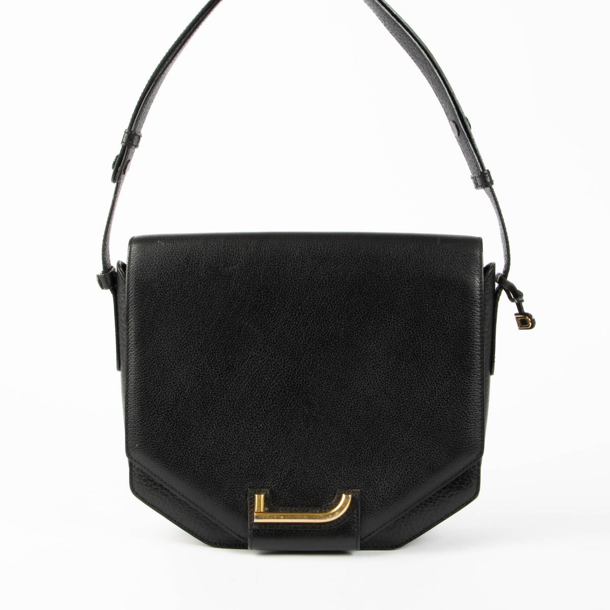 Authentic pre-loved Delvaux Black Leather Scala Shoulder Bag on Labellov.com