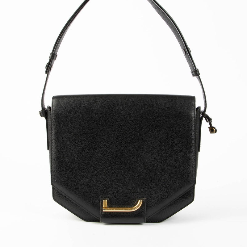 Authentic pre-loved Delvaux Black Leather Scala Shoulder Bag on Labellov.com