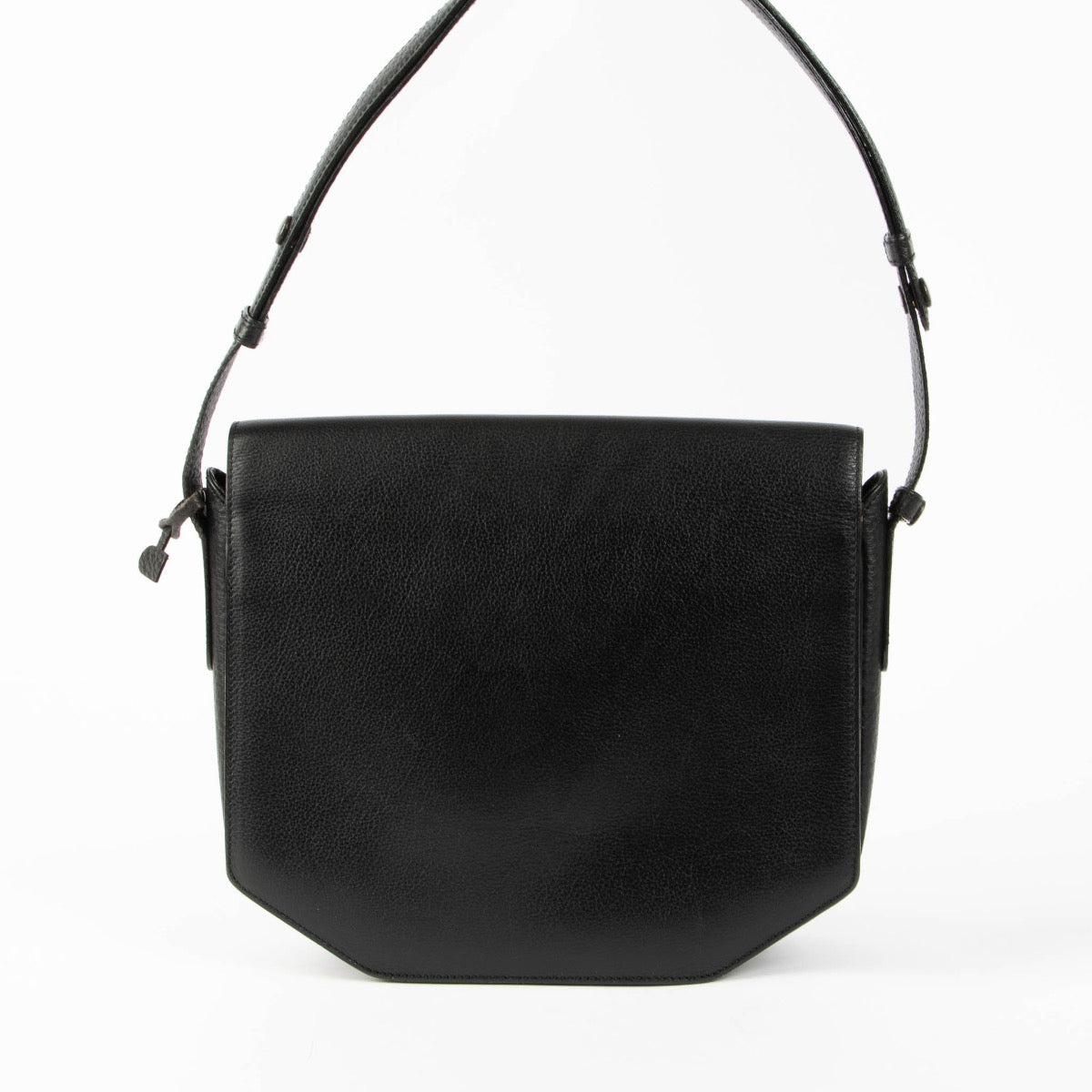 Authentic pre-loved Delvaux Black Leather Scala Shoulder Bag on Labellov.com