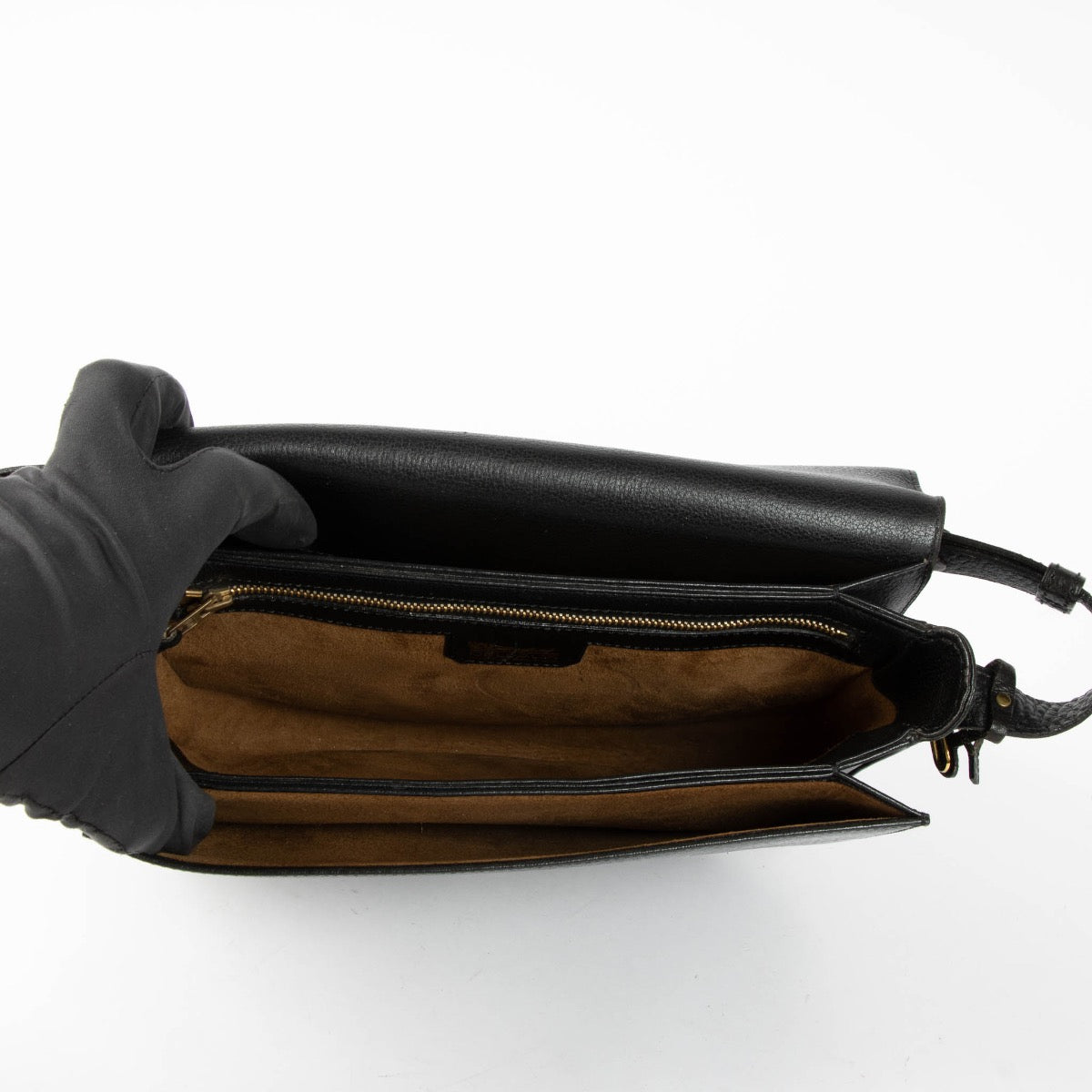 Authentic pre-loved Delvaux Black Leather Scala Shoulder Bag on Labellov.com