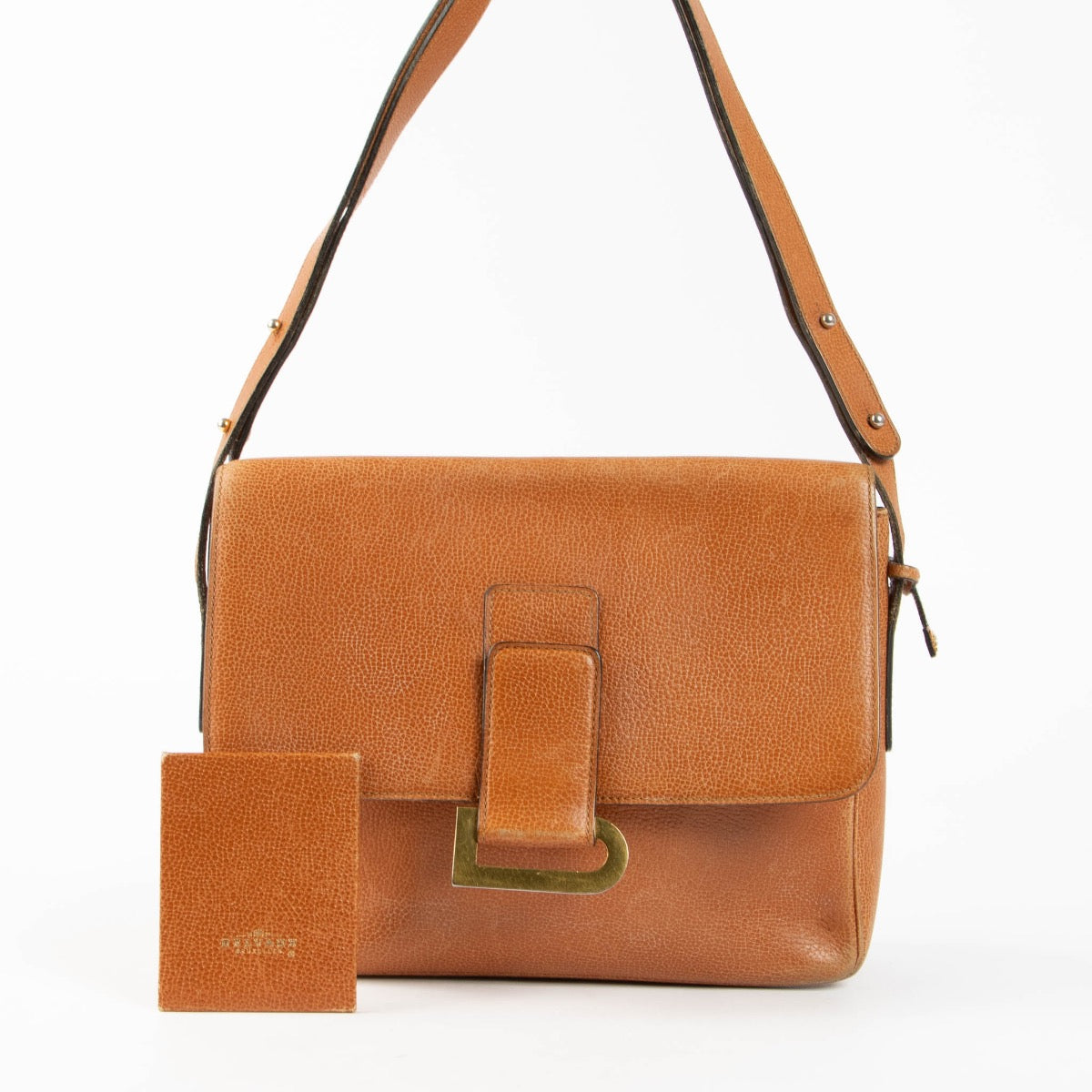 Authentic pre-loved Delvaux Camel Leather Poirier Shoulder Bag on Labellov.com