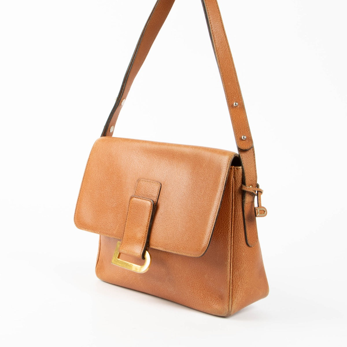 Authentic pre-loved Delvaux Camel Leather Poirier Shoulder Bag on Labellov.com
