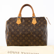 Louis Vuitton Speedy 30 Monogram canvas handbag classic LV Boston bag designer luxury tote