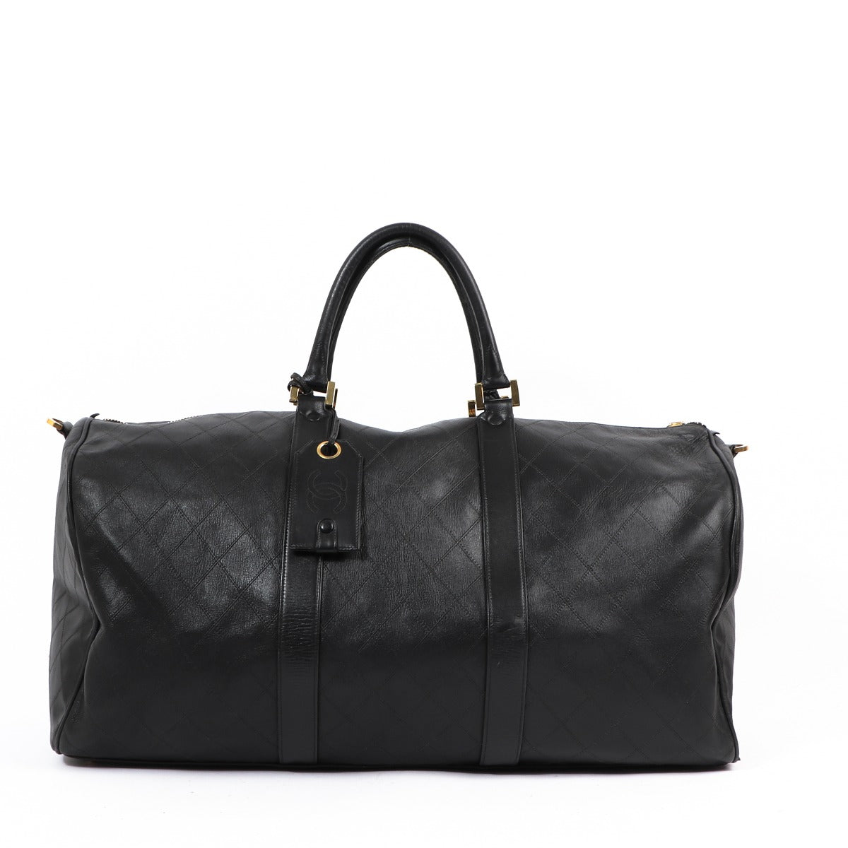 Chanel Vintage Quilted Calfskin Large Travel Bag