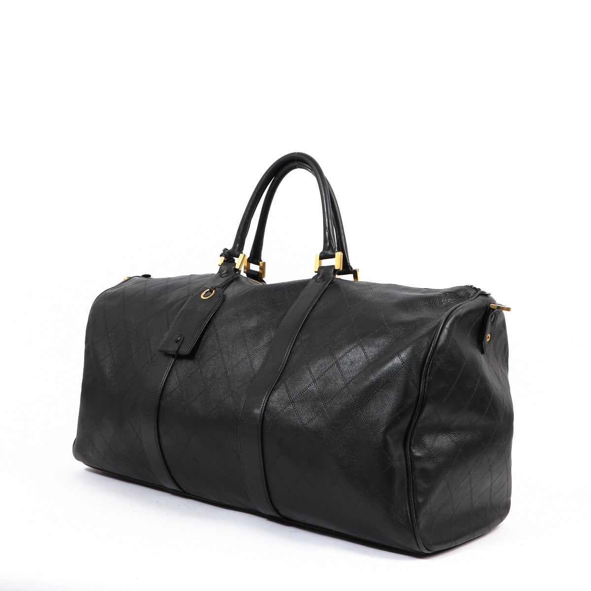 Chanel Vintage Quilted Calfskin Large Travel Bag
