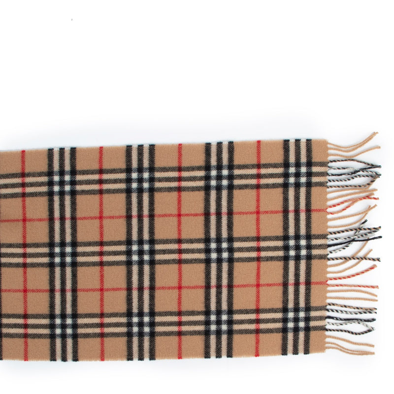 Buy an authentic second hand Burberry check lambswool scarf at Labellov
