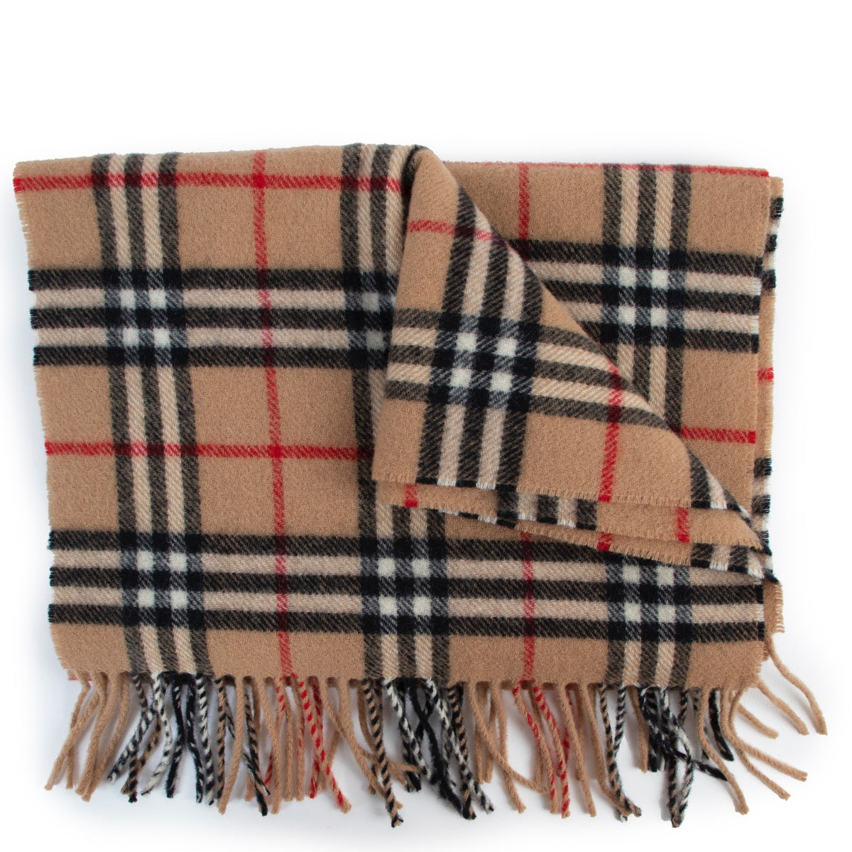 Buy an authentic second hand Burberry check lambswool scarf at Labellov