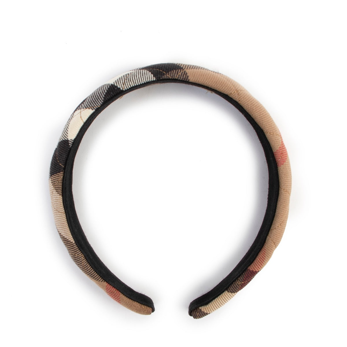 Buy an authentic second hand Burberry check canvas headband at Labellov
