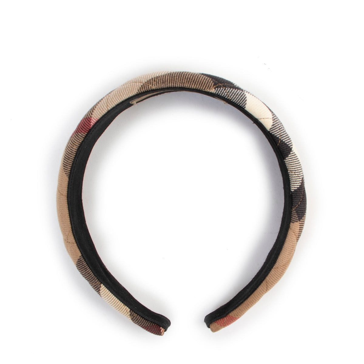 Buy an authentic second hand Burberry check canvas headband at Labellov