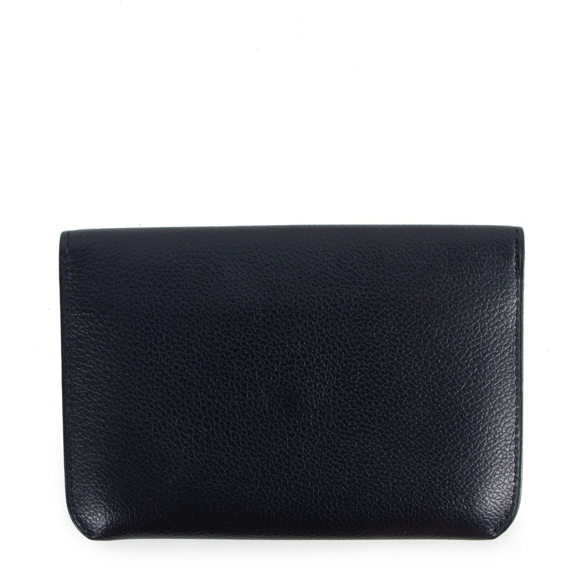 Delvaux Diabolo Marine Blue Jumping Leather Card Holder Wallet
