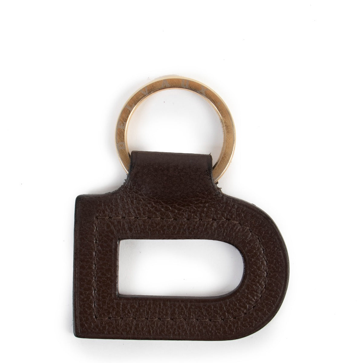 Delvaux Brown Leather 'D' Keychain You can now buy this gorgeous Delvaux piece here safely!