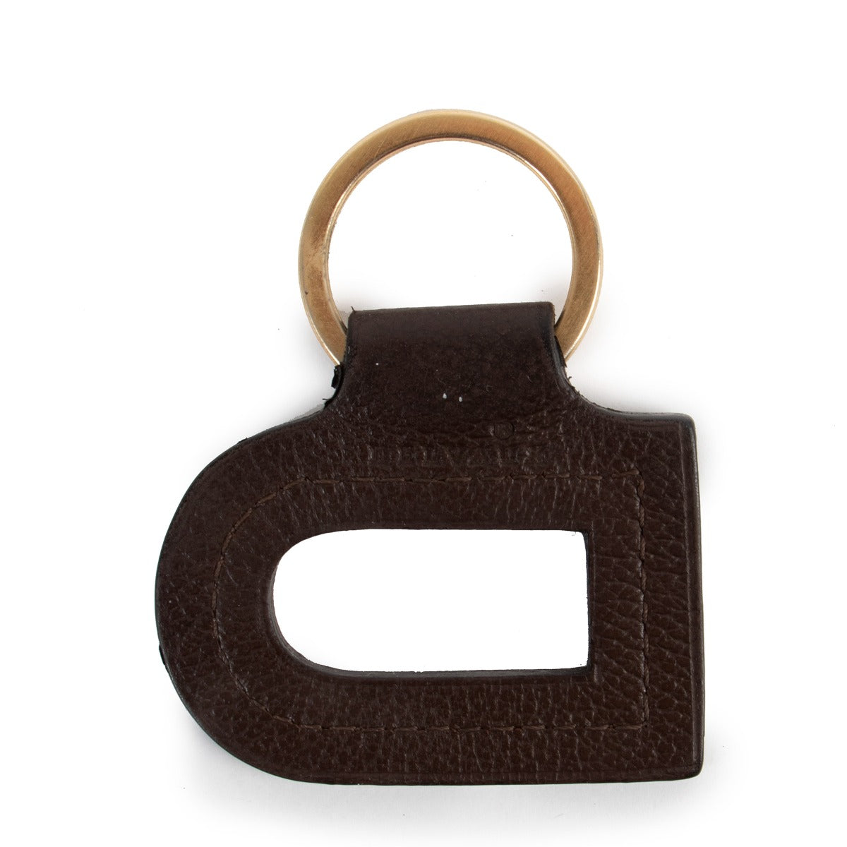 Delvaux Brown Leather 'D' Keychain You can now buy this gorgeous Delvaux piece here safely!