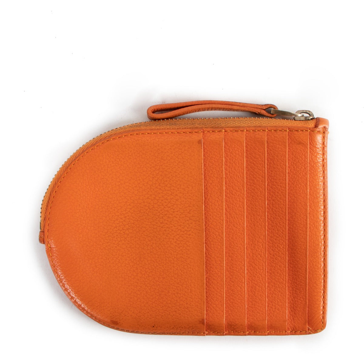 Delvaux Orange Leather D Pochette Multifonctions