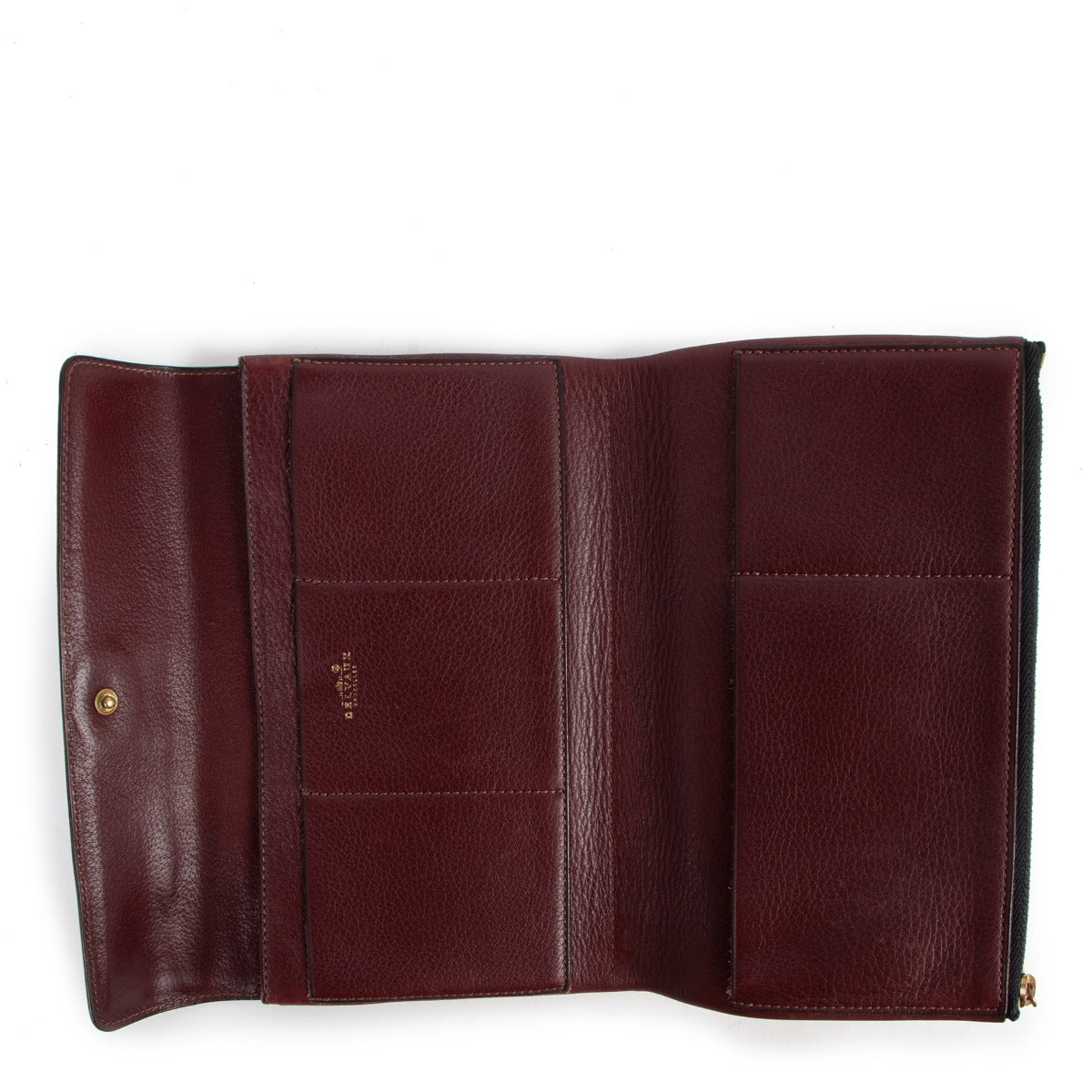 Delvaux Loto Burgundy Leather Wallet