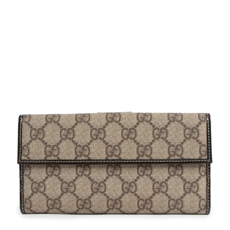 Gucci Dark Brown GG Supreme Canvas Wallet
