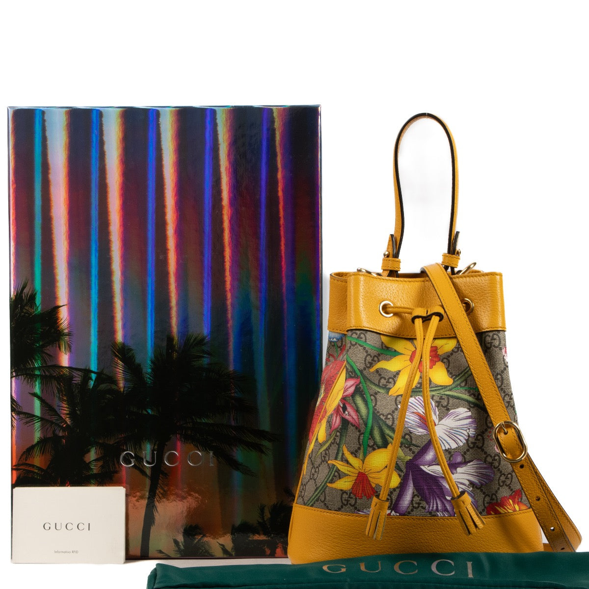 Shop 100% authentic second-hand Gucci Ophidia GG Flora Bucket Bag on Labellov.com
