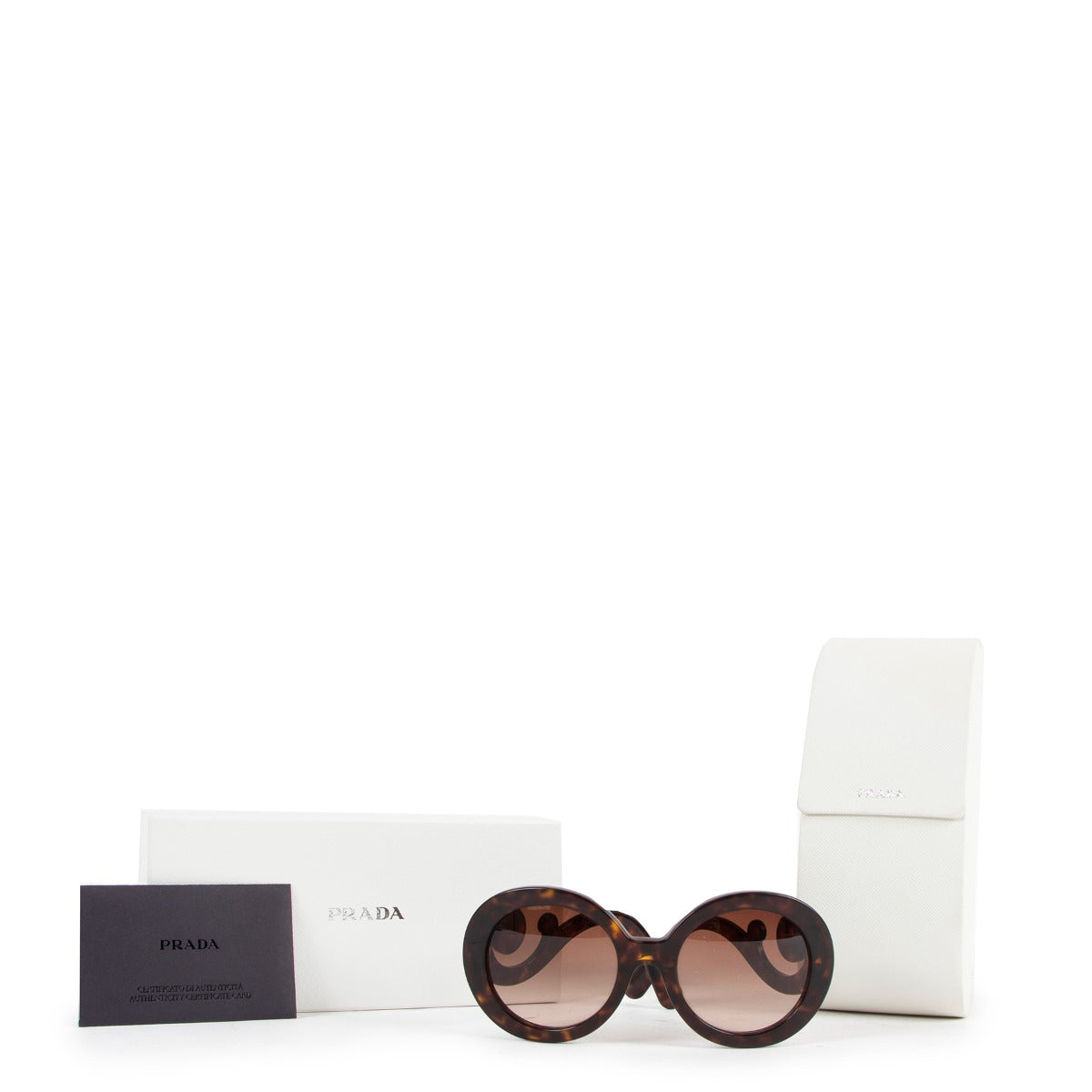 Prada Tortoise Minimal Baroque Sunglasses