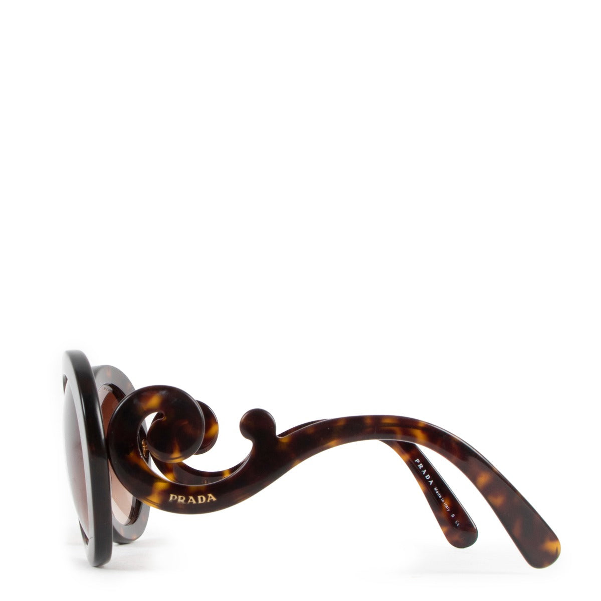 Prada Tortoise Minimal Baroque Sunglasses