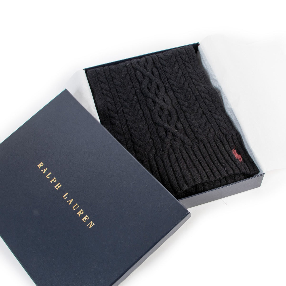 Ralph Lauren Black Scarf This gorgeous knitted piece is 100% authentic