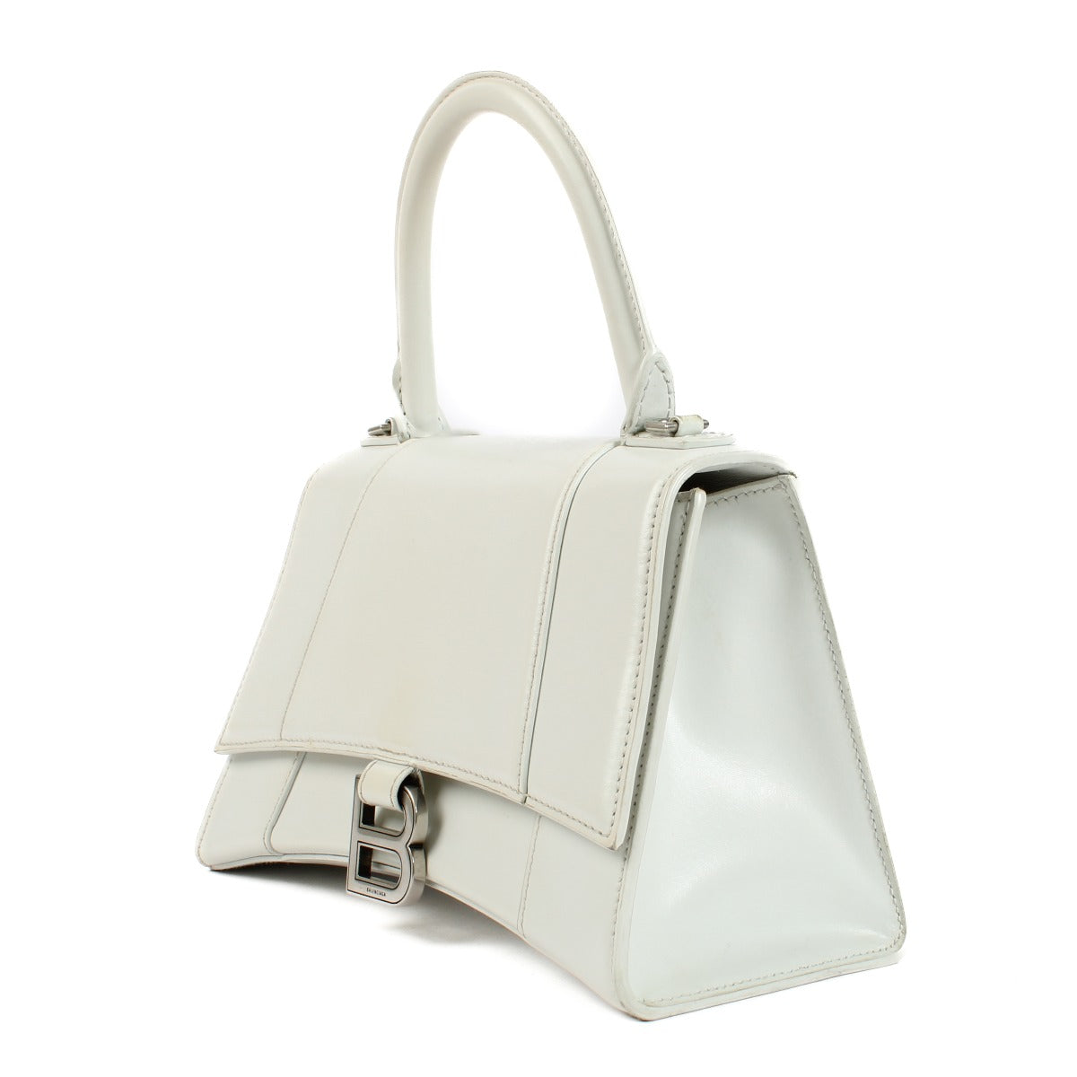 Balenciaga White Hourglass Small Top Handle Bag
