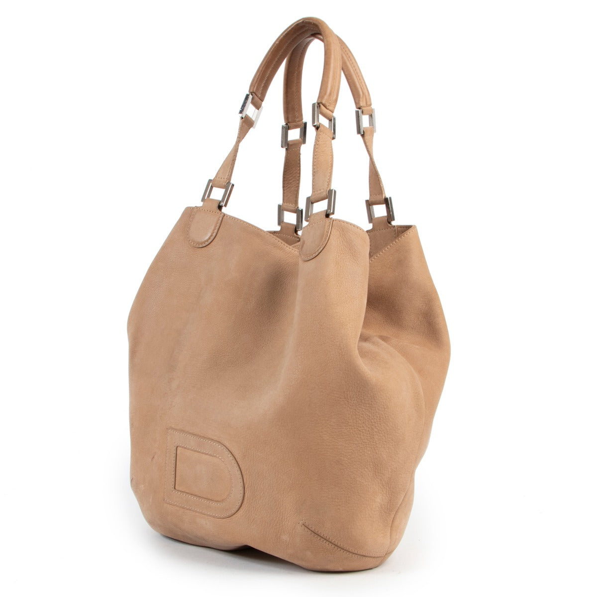 Delvaux Beige Nubuck Le Louise Shoulder bag